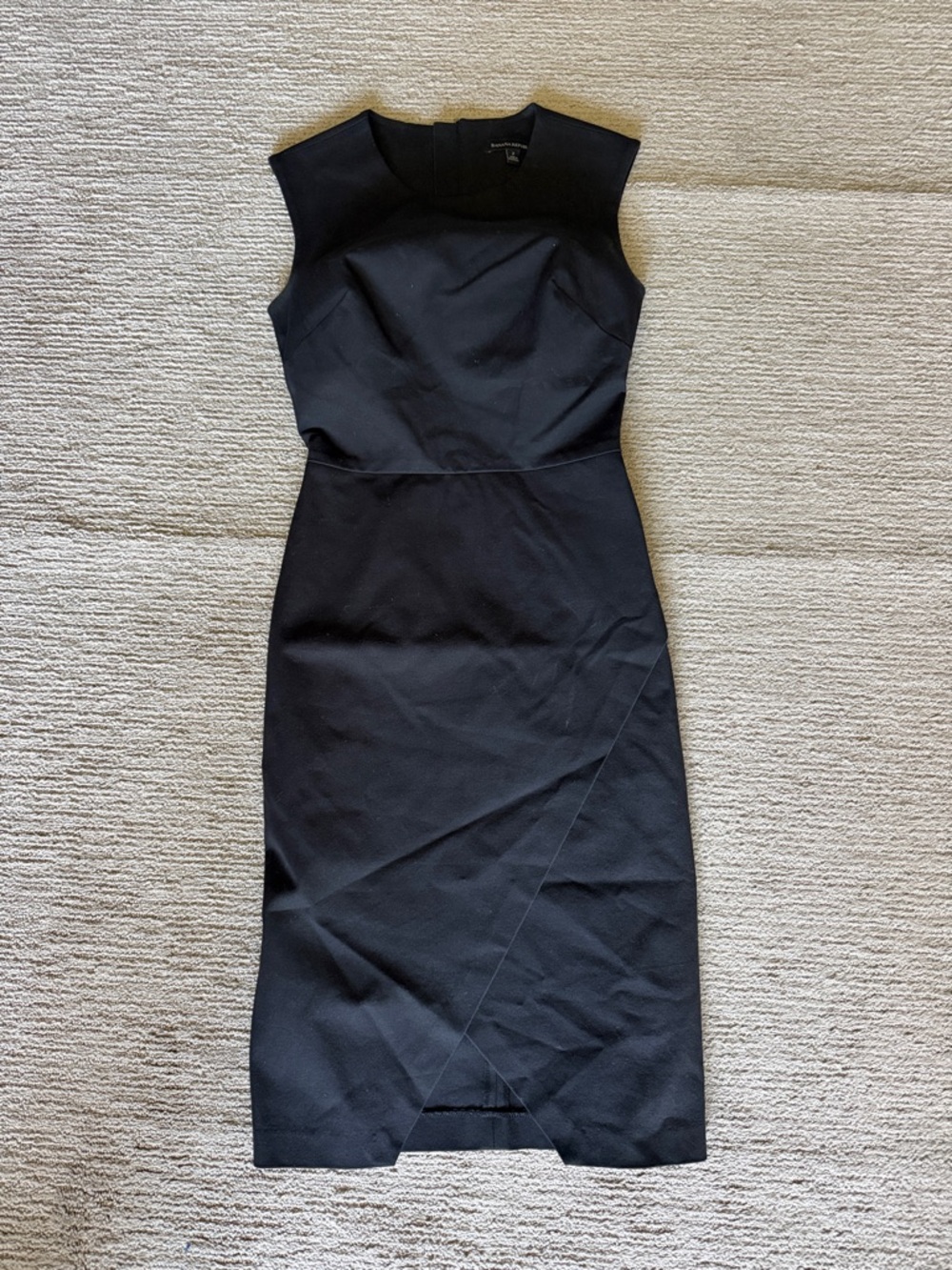 Banana Republic Black Sleeveless Midi Sheath Dress
